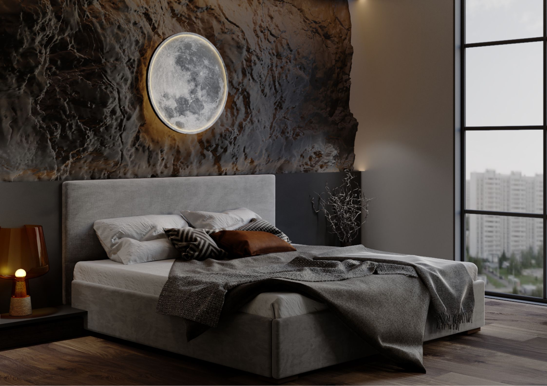 Łóżko tapicerowane z prostym zagłówkiem 180x200 